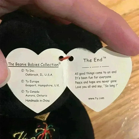 TY Beanie Baby The End Bear 1999 Y2K Millennium Retired Collectible - Picture 3 of 8